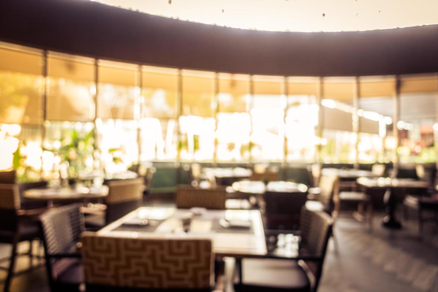 Abstract blur and defocused restaurant buffet in hotel resort photo