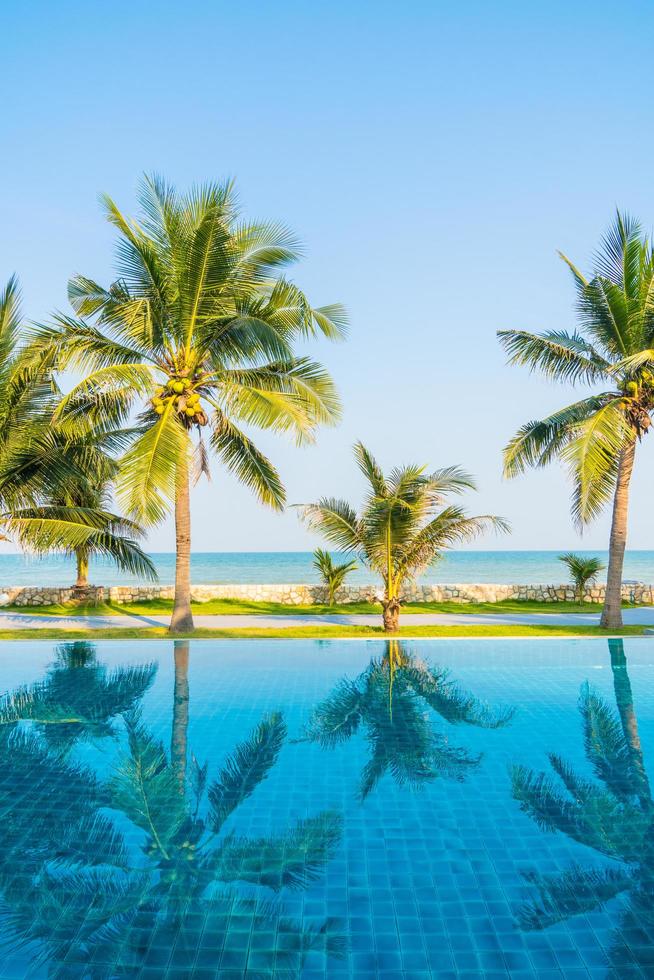 Outdoor swimming pool in hotel and resort photo