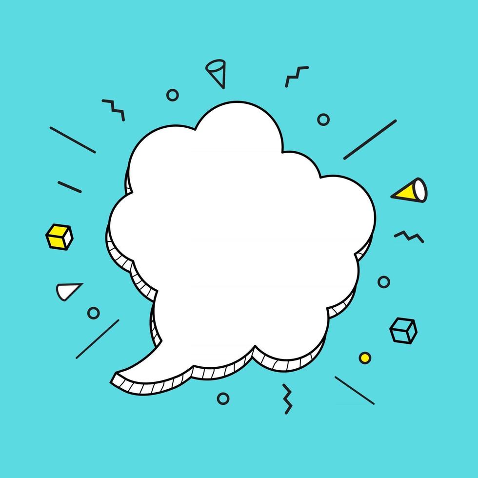 Hand drawn speech bubbles icon. Vector Illustration