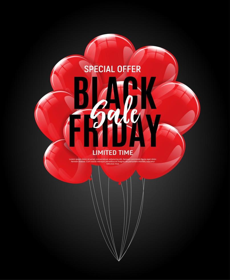 Black Friday Sale Banner Template. Vector Illustration