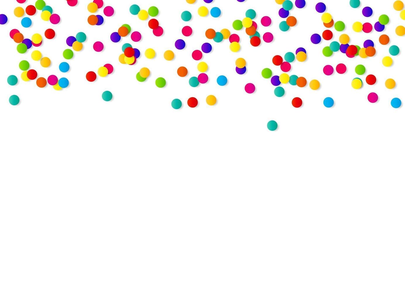 Abstract confetti background with polka dot confetti.  Vector illustration