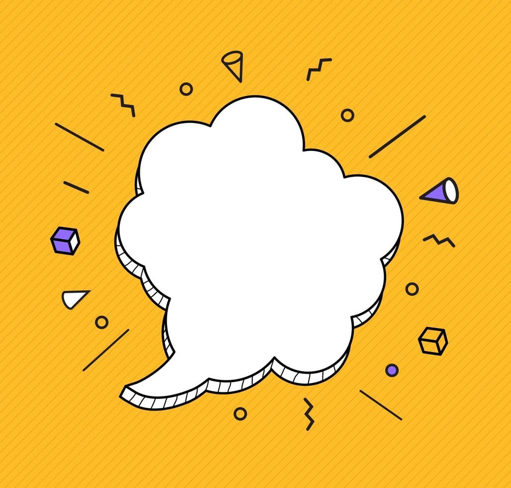 Hand drawn speech bubbles icon. Vector Illustration