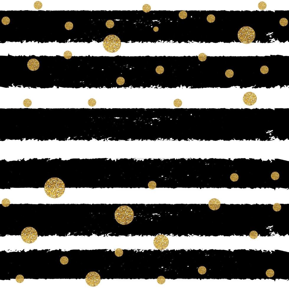Fondo de brillo dorado abstracto con confeti de lunares. ilustración vectorial vector