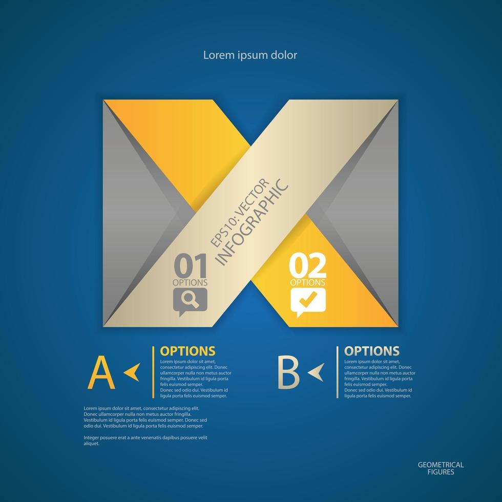 Info graphic geometrical vector