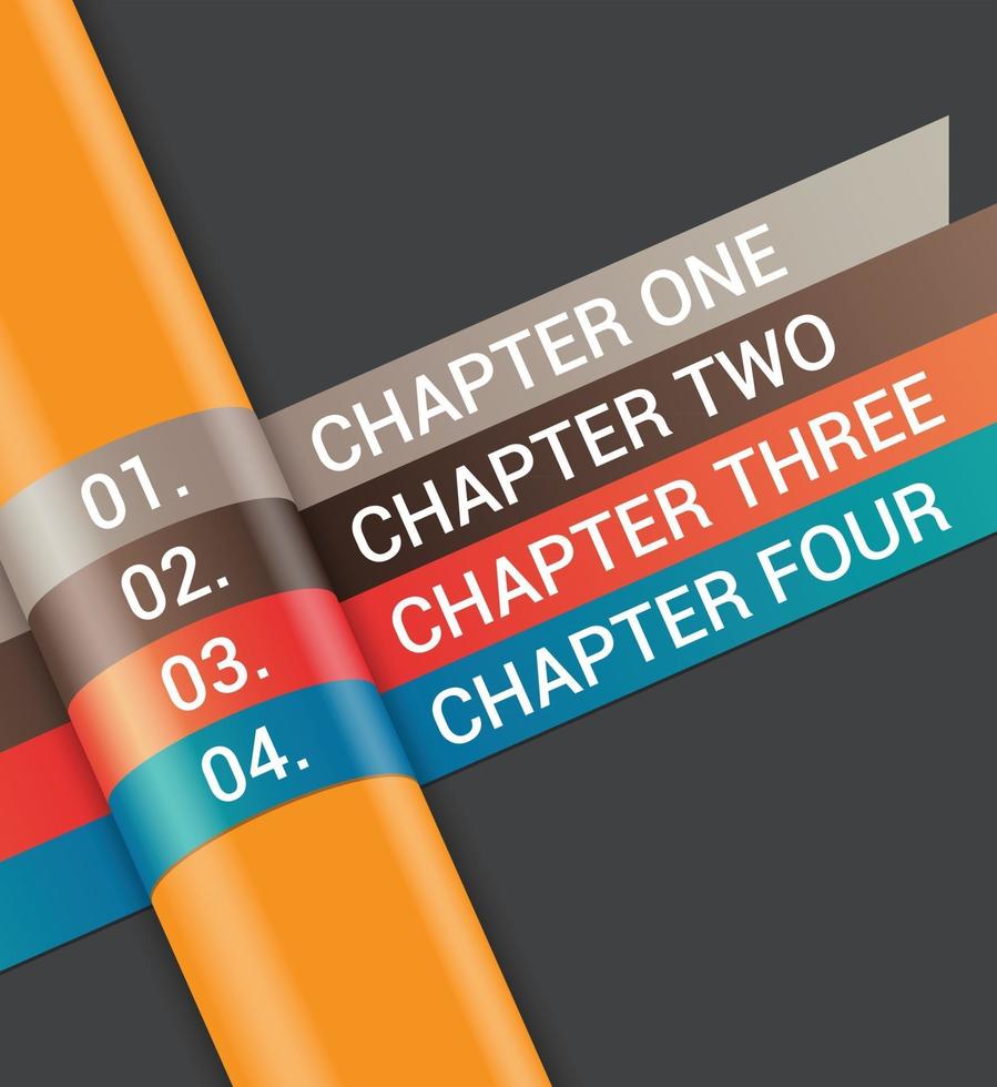 Info graphic chapter number vector