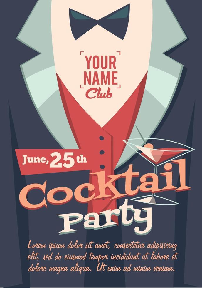 Cocktail party vector design