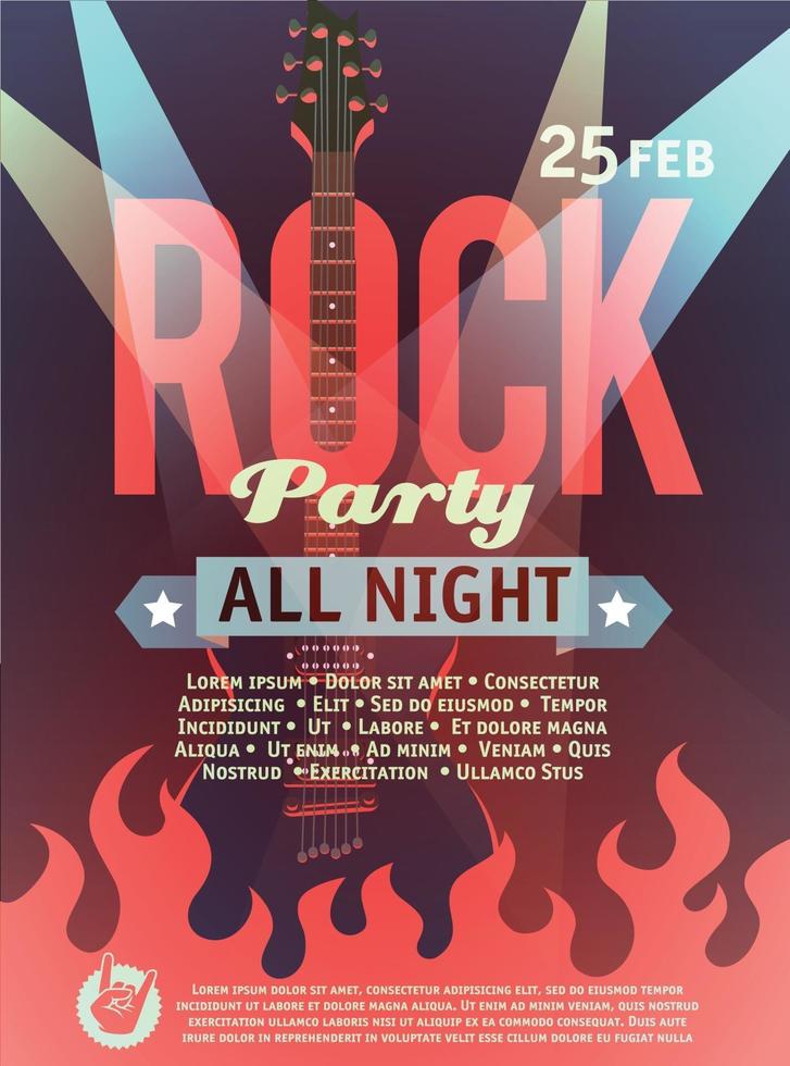 Rock party vector design