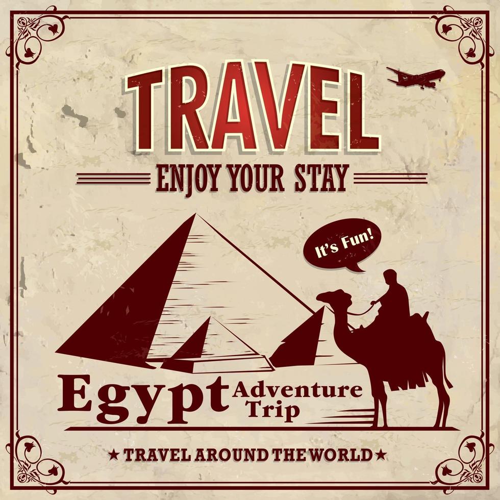 Travel poster design vector