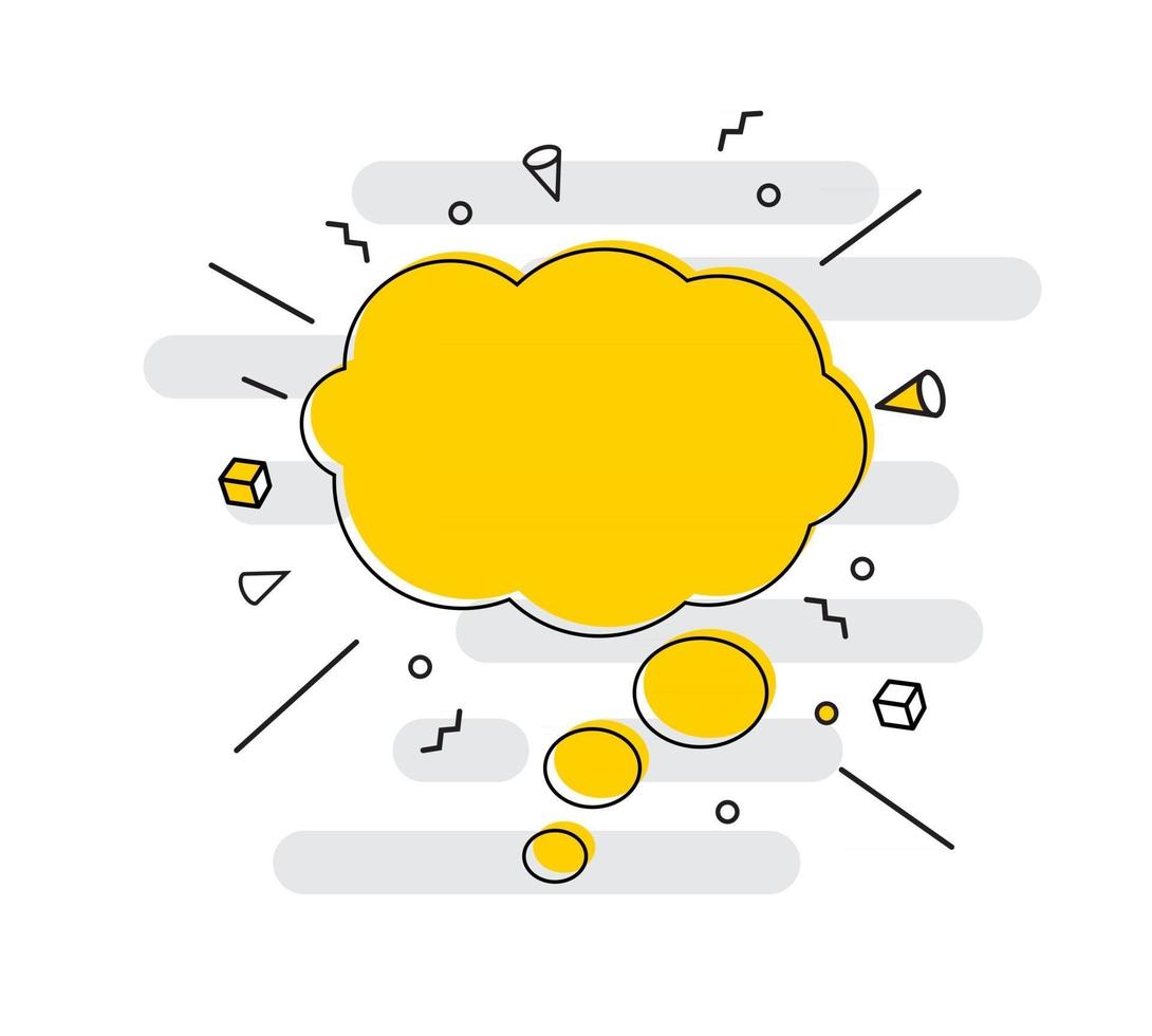 Hand drawn speech bubbles icon. Vector Illustration
