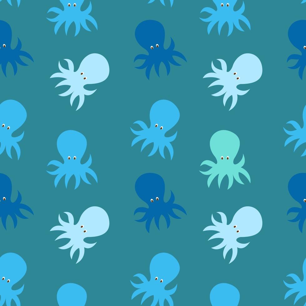 Little cute octopus seamless pattern background. Vector Illustration EPS10