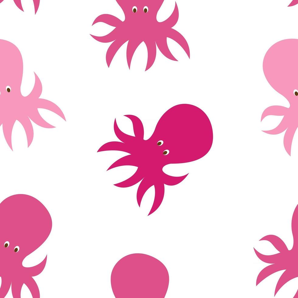 Little cute octopus seamless pattern background. Vector Illustration EPS10