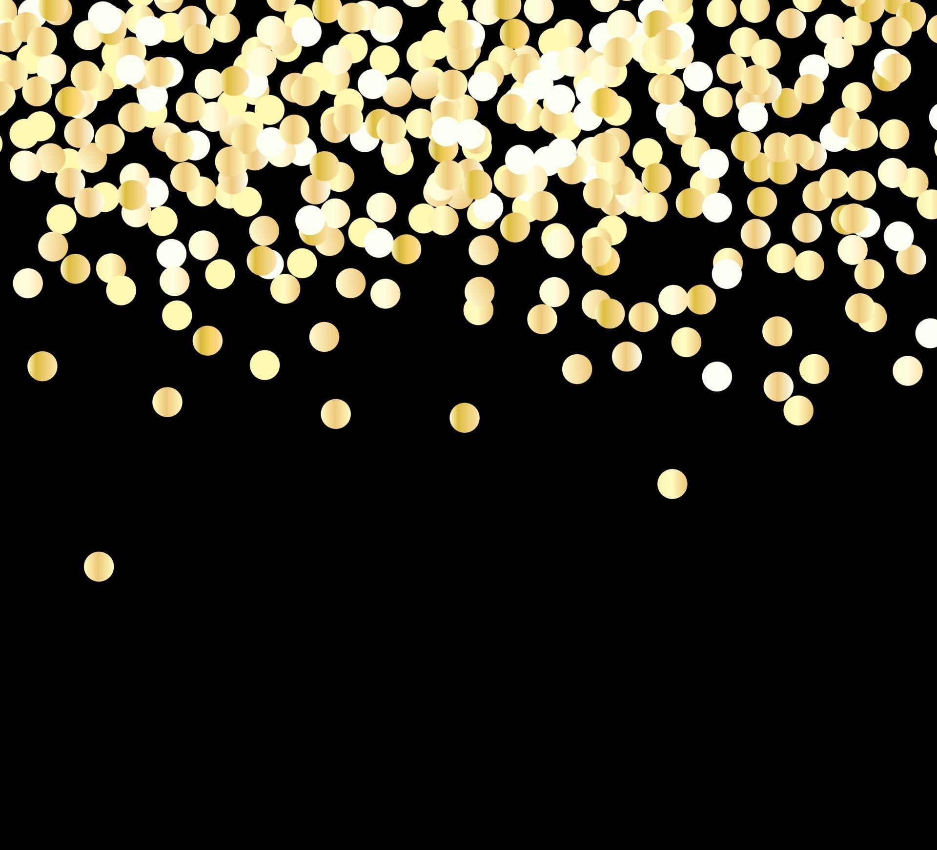 Abstract gold glitter background with polka dot confetti. Vector illustration 2793979 Vector Art