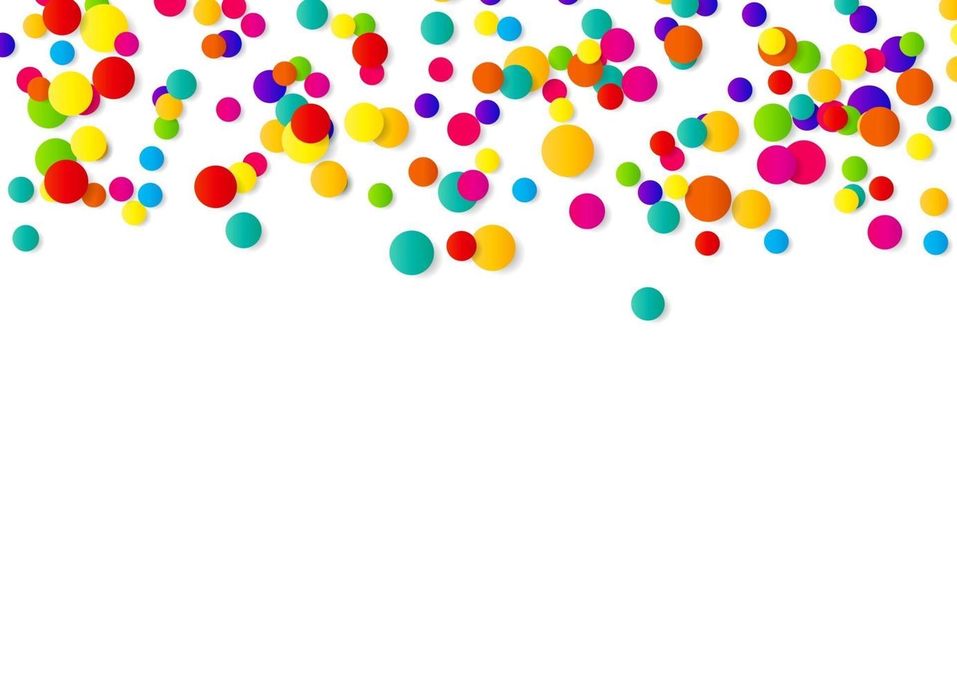 Abstract confetti background with polka dot confetti.  Vector illustration