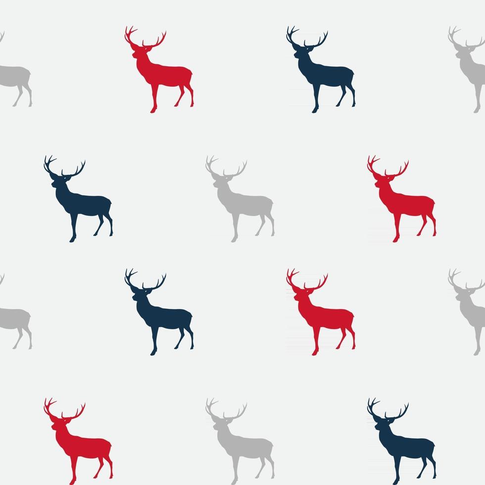 Abstract Seamless deer pattern background. Vector Illustration