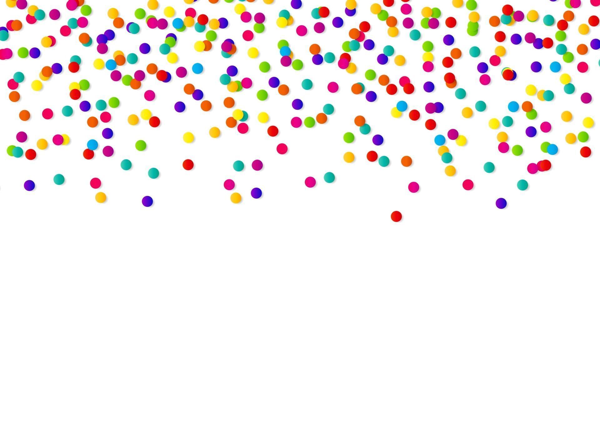 Abstract confetti background with polka dot confetti. Vector