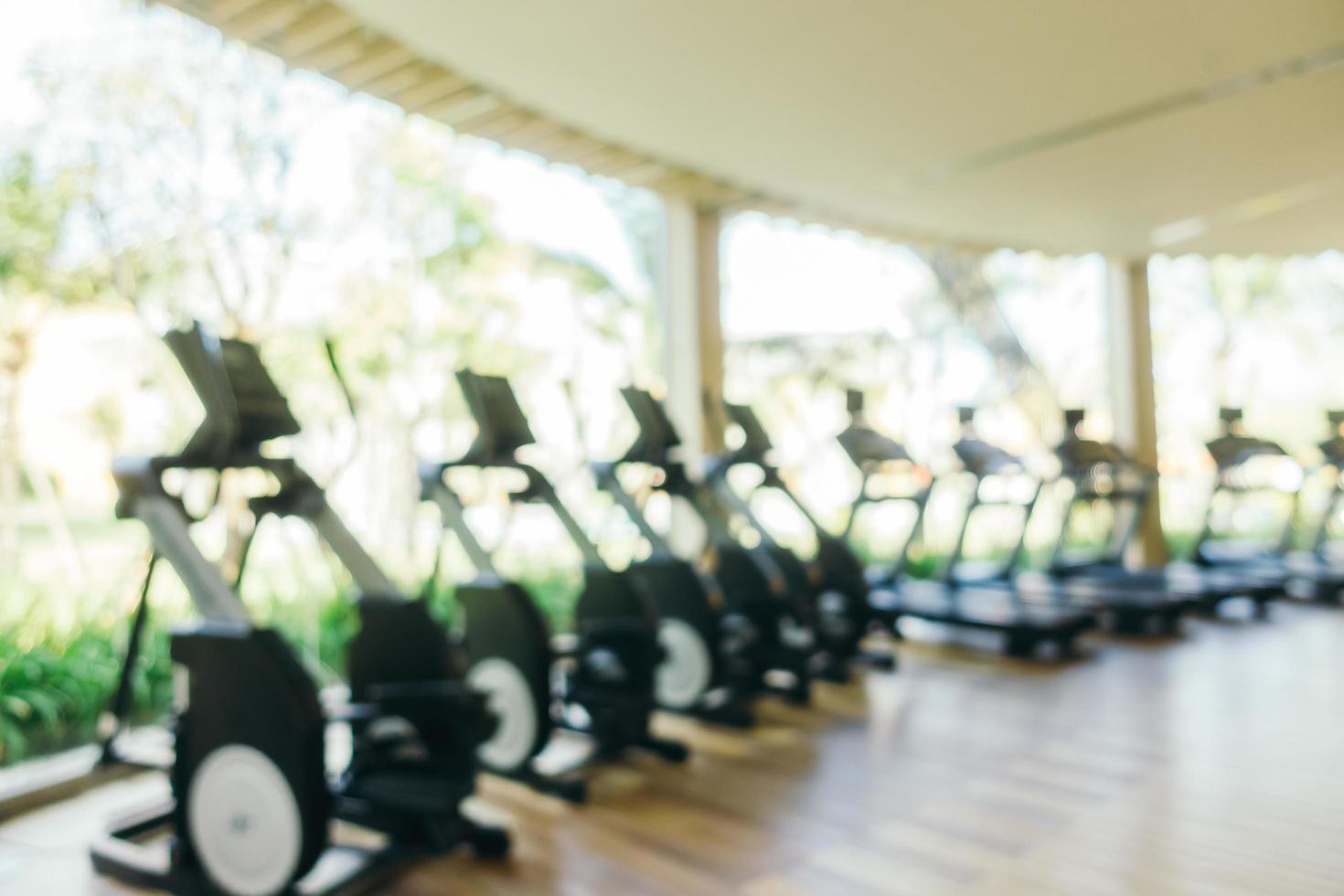 Abstract blur and defocused fitness equipment and gym photo