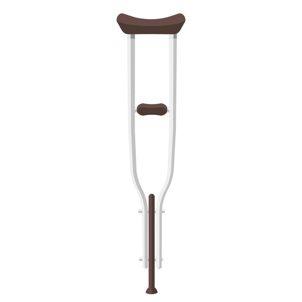 Cartoon vector illustration isolated object crutch cane walking stick