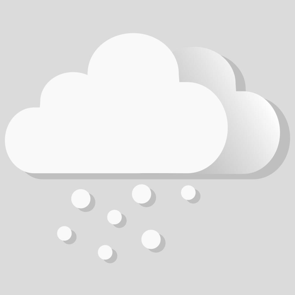 Isolated vector object weather icon snow