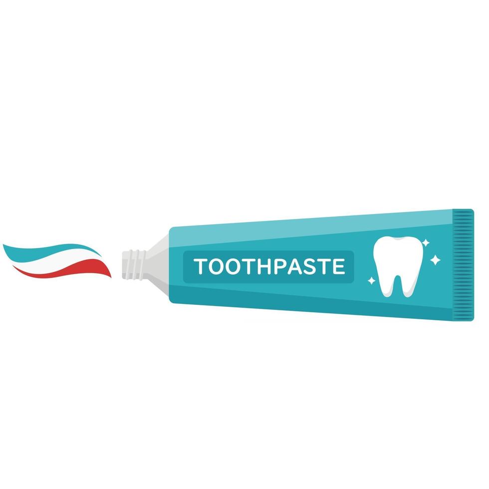 vector objeto aislado ilustración pasta de dientes para el cuidado dental oral