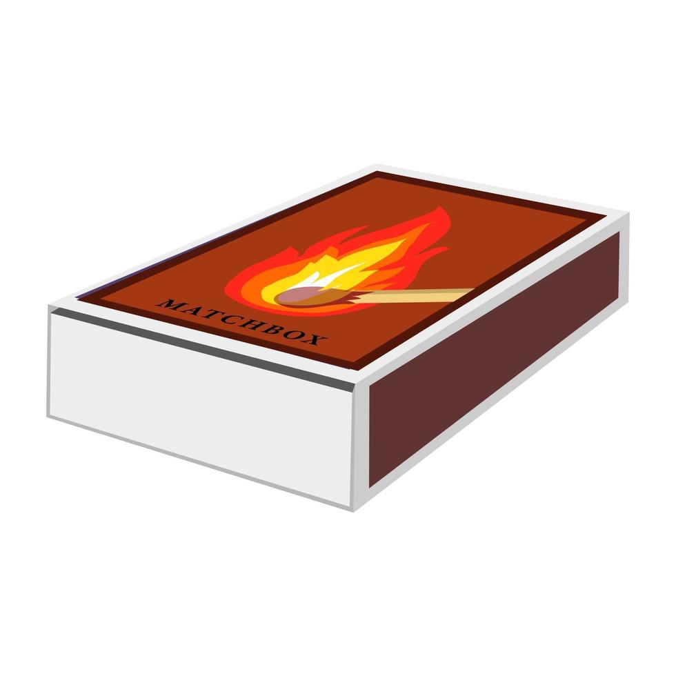 Cartoon isolated vector object matches and fire