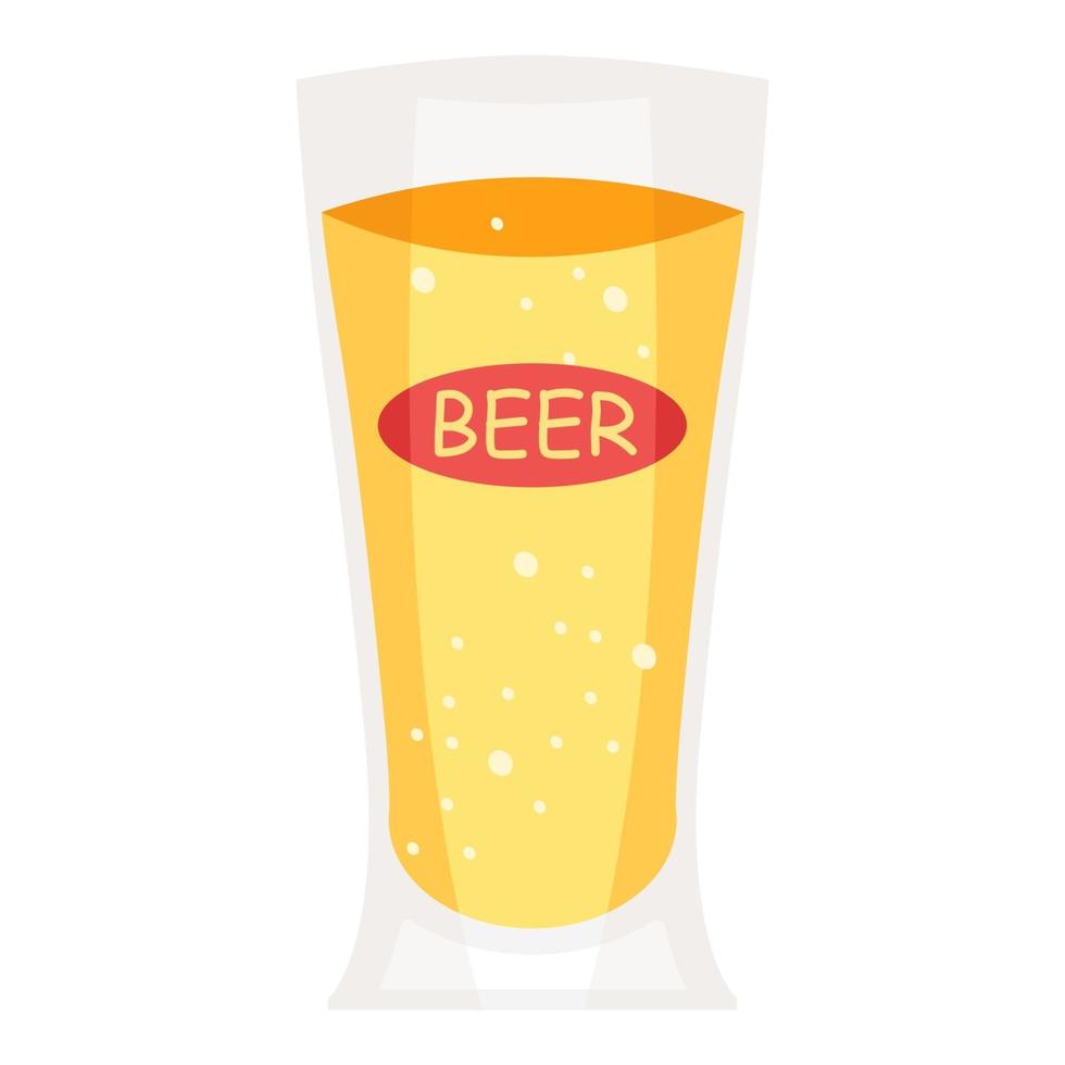 ilustración vectorial de dibujos animados objeto aislado bebida fría vaso de cerveza vector