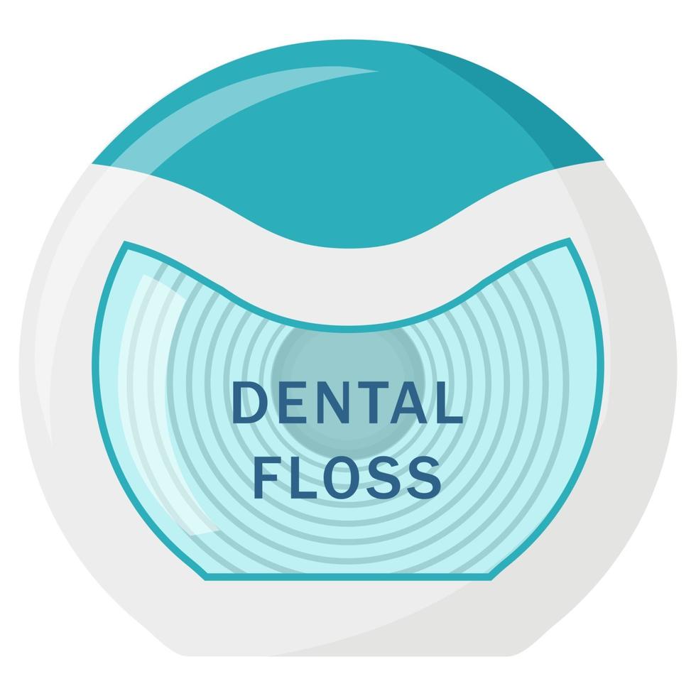 Vector isolated object illustration oral dental care dental floss