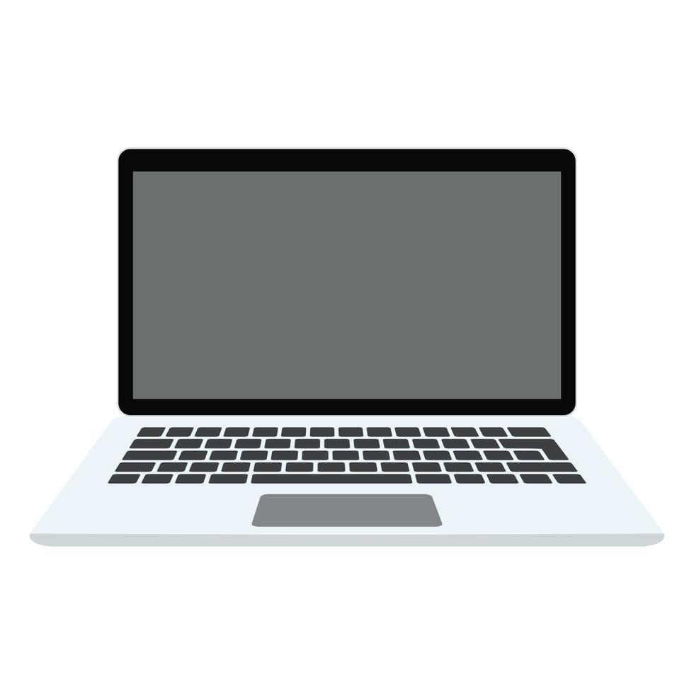 Cartoon isolated object lapton computer vector
