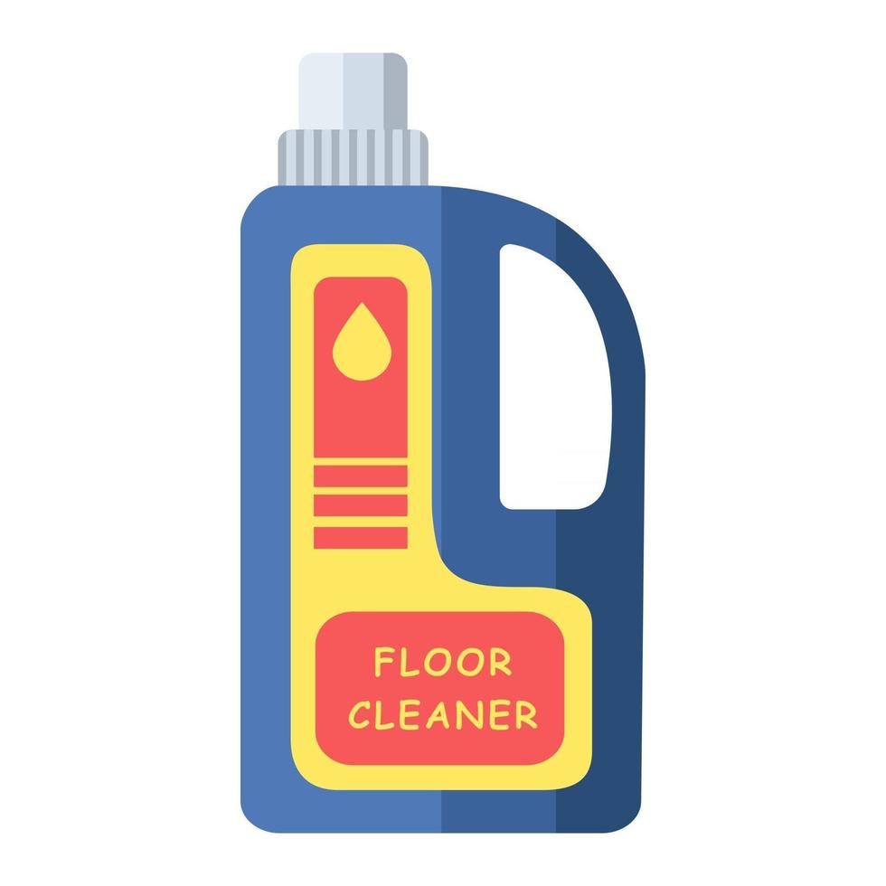 botella de limpiador de piso de objeto de ilustración vectorial de dibujos animados vector