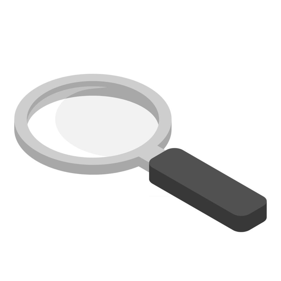 Cartoon vector illustration isolated object magnifier amplifying lens