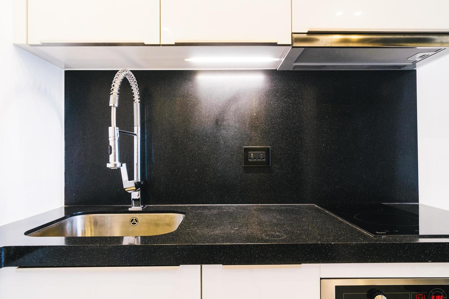 Faucet and sink decoration in kitchen room photo