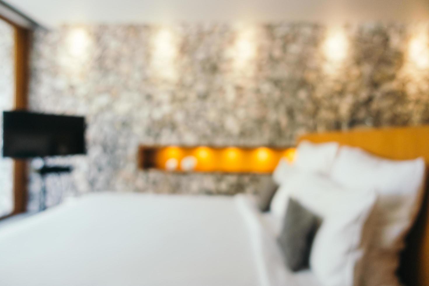 Abstract blur defocused hotel bedroom interior photo
