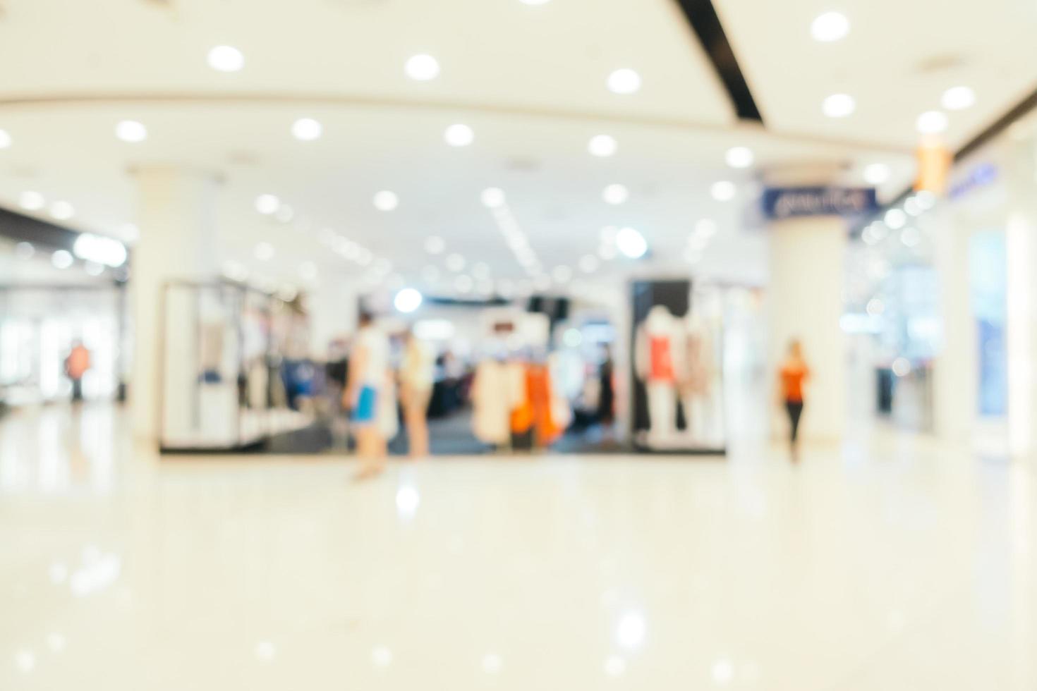 Abstract blur defocused shopping mall photo