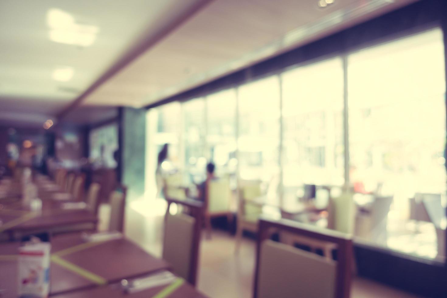 Abstract blur defocused restaurant and coffee shop photo