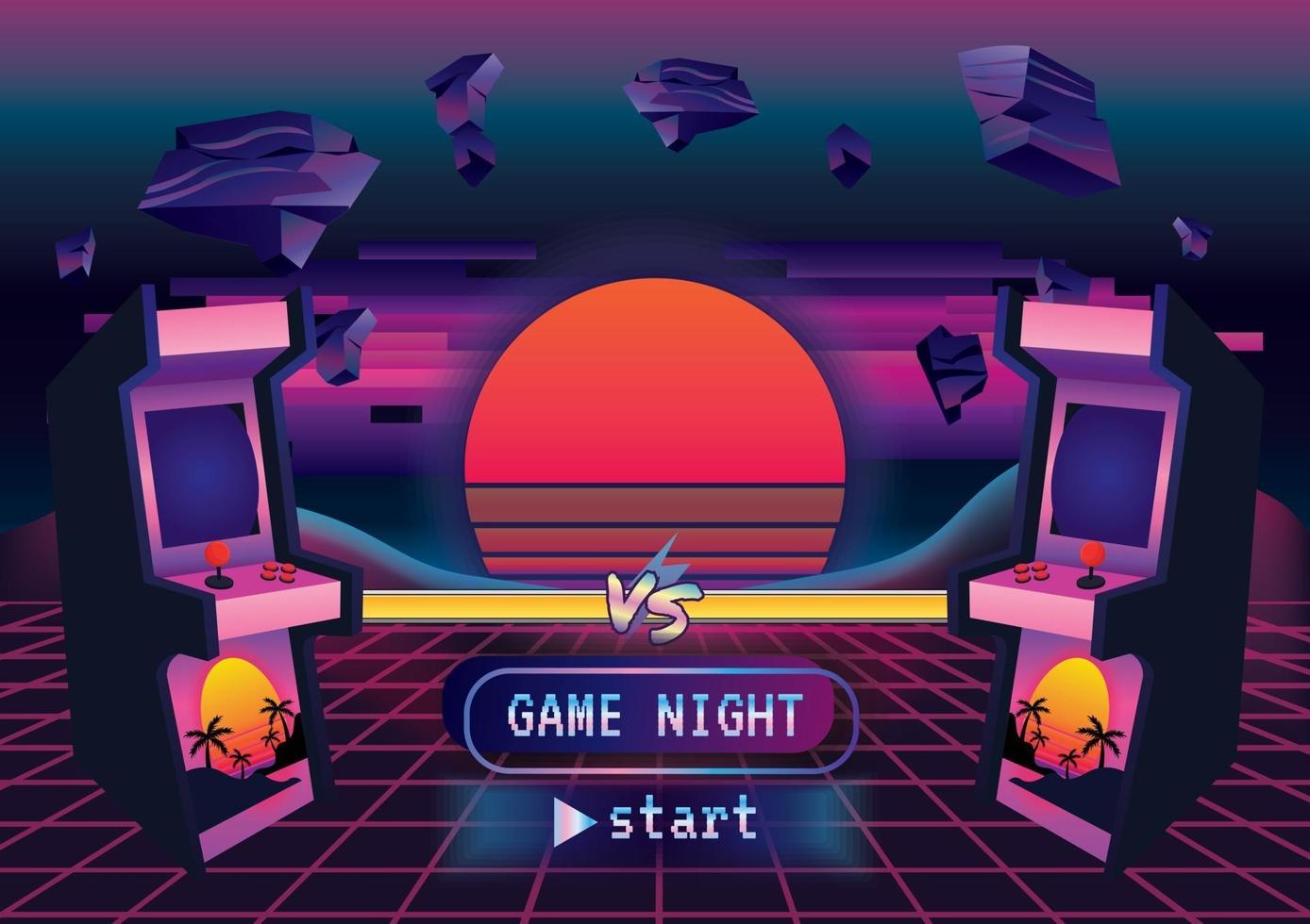 Game zone game icon background vector space theme