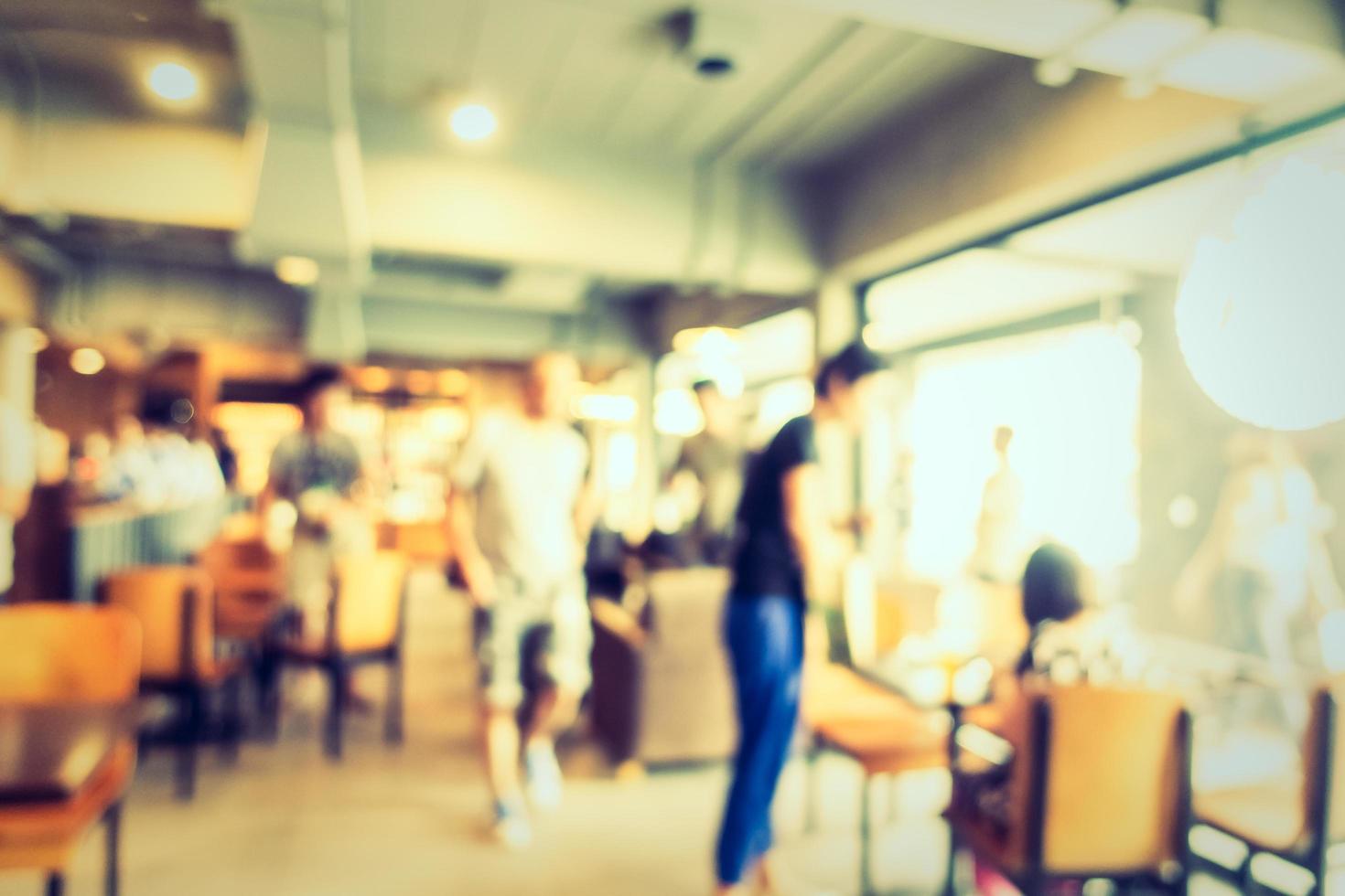Abstract blur coffee shop photo