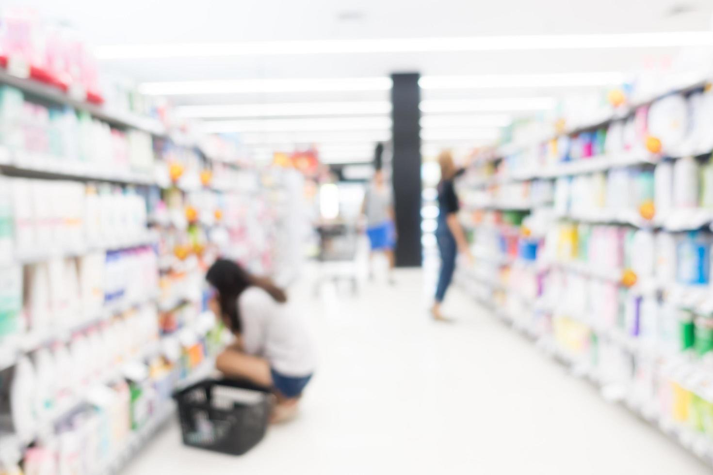 Abstract blur supermarket photo