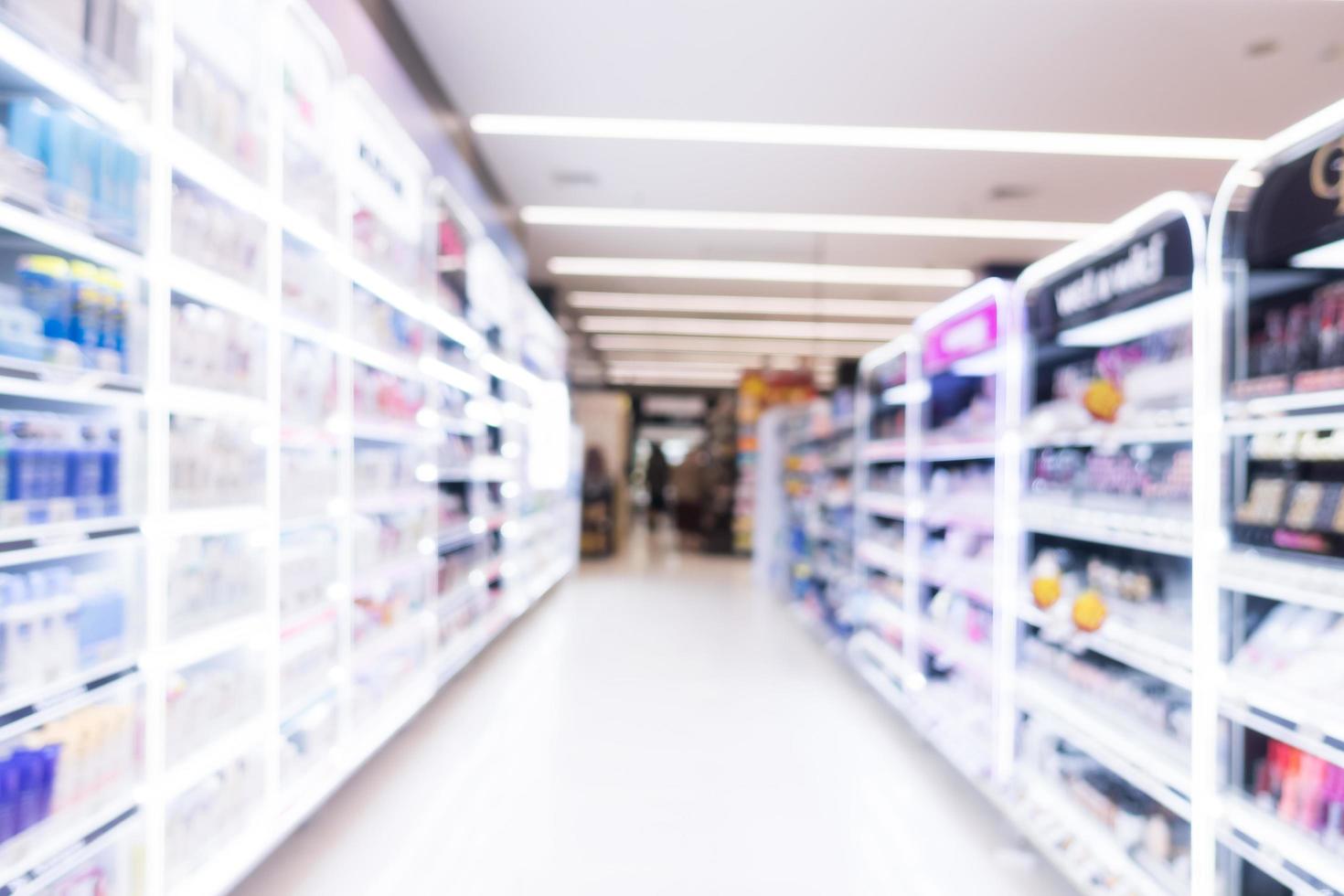 Abstract blur supermarket photo