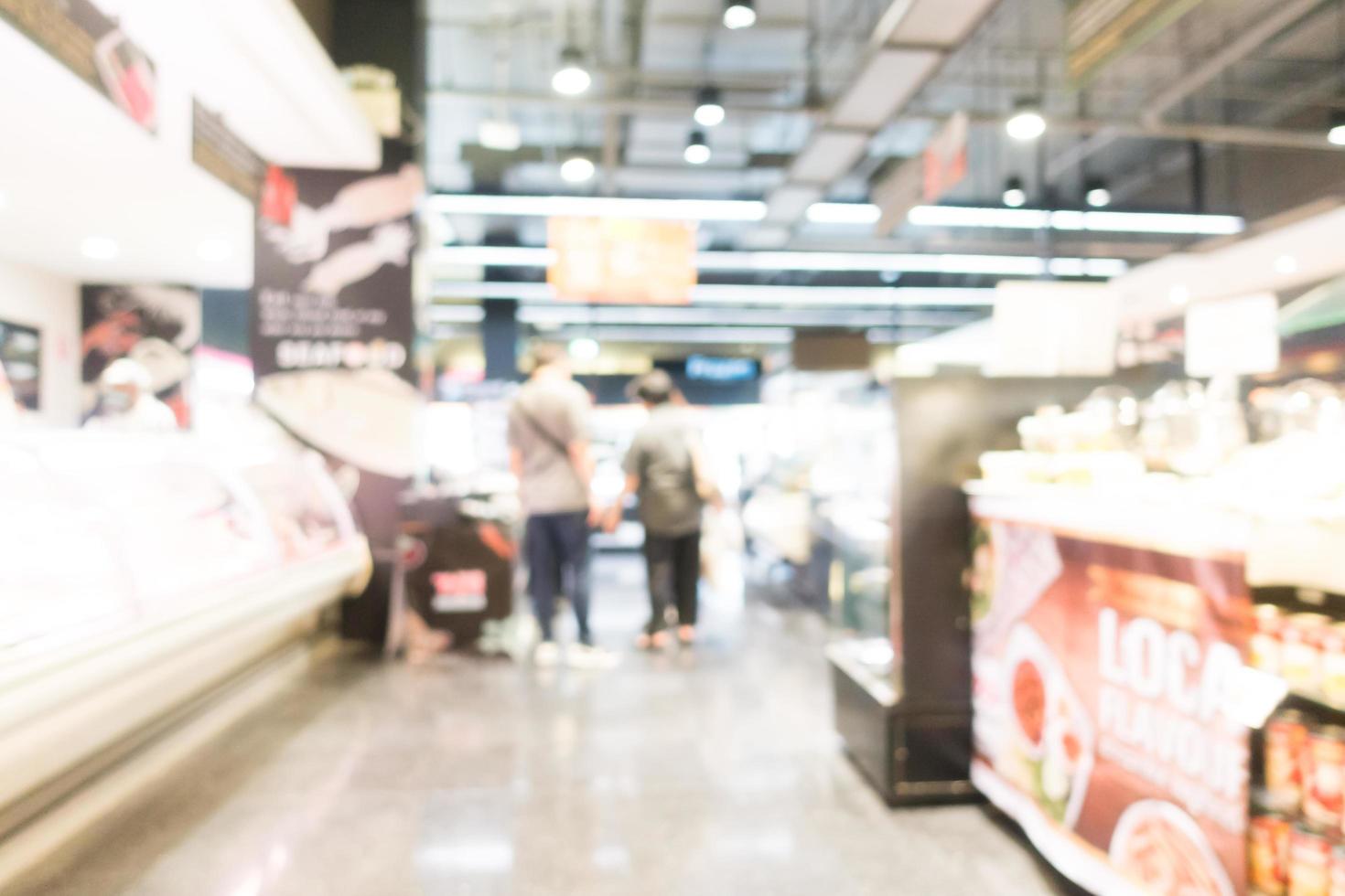 Abstract blur supermarket photo