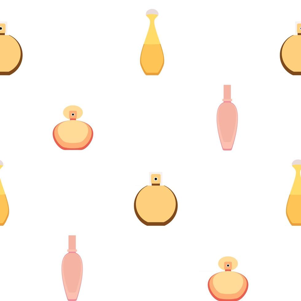 Seamless Pattern of perfume and adekalon bottle. Vector Illustration