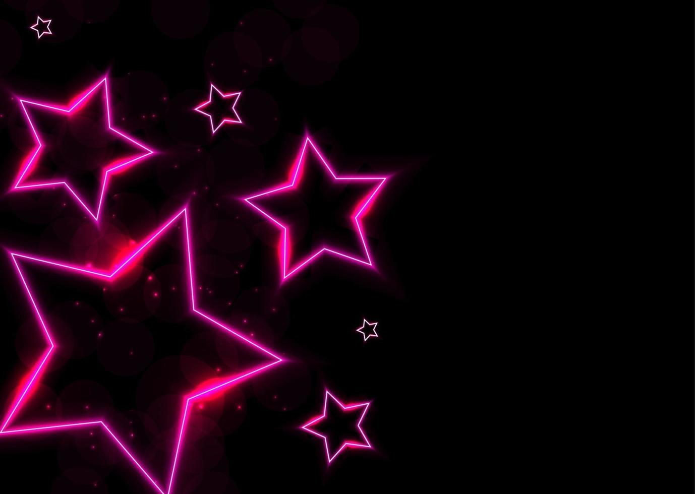 Abstract Glossy Neon Star Background. Vector Illustration