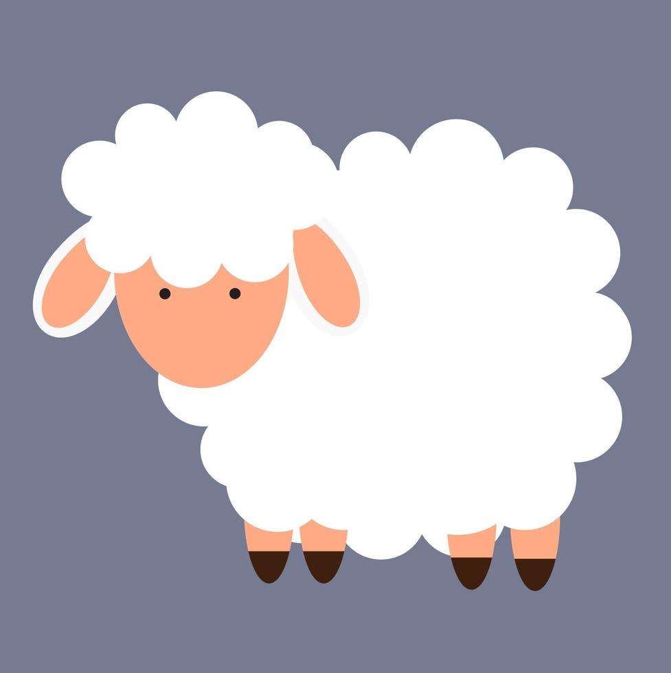 Cute little sheep. vector illustration