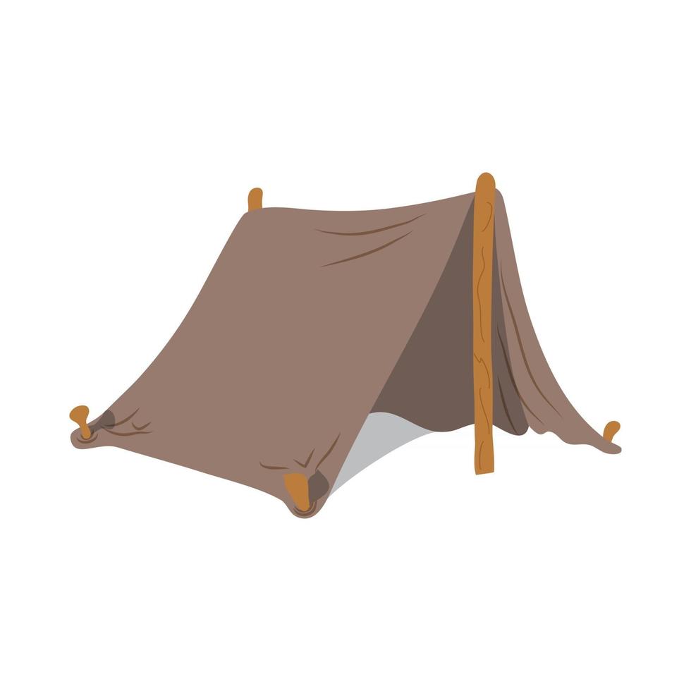 tent camping flat design vector illustration