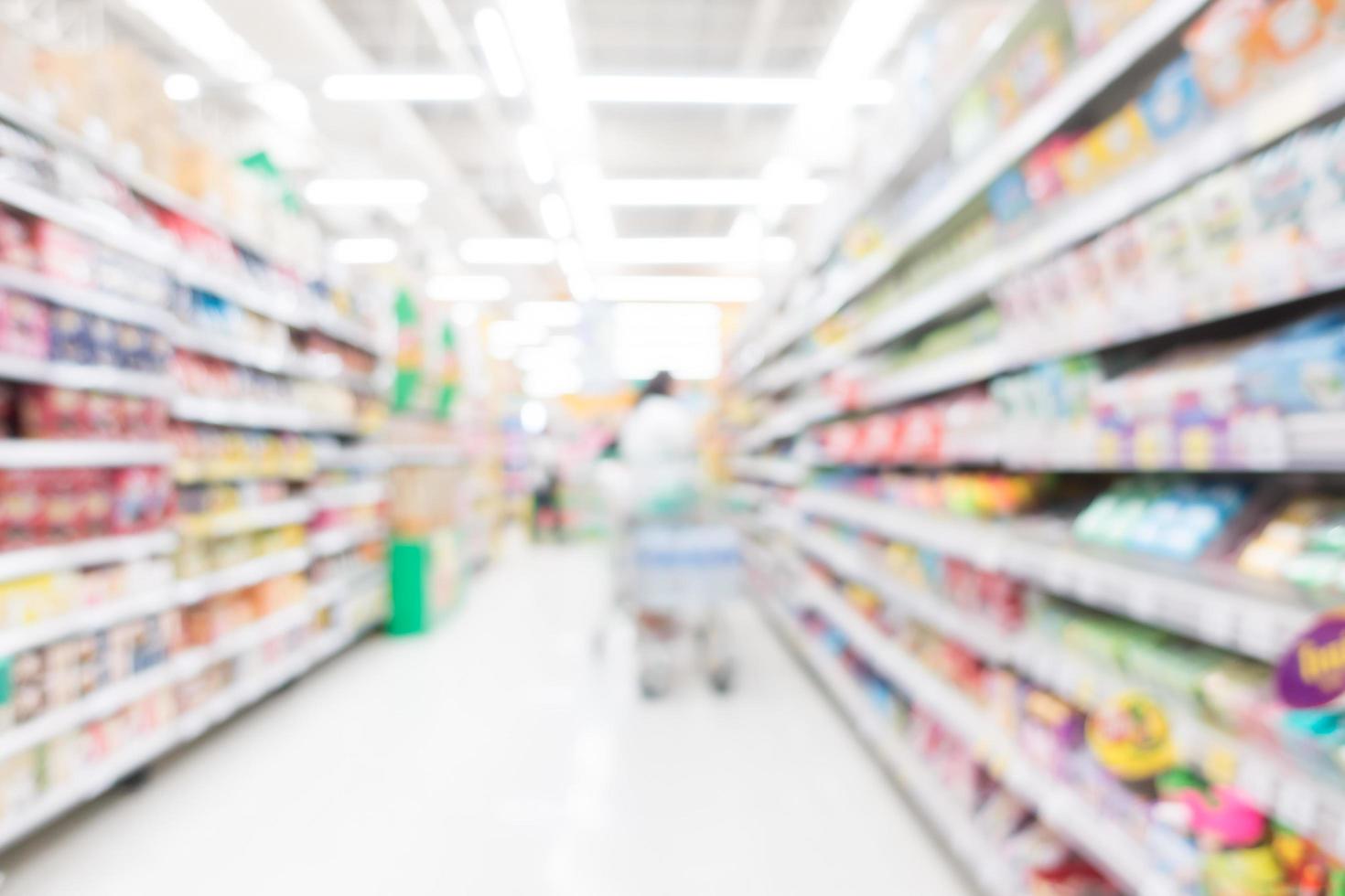 Abstract blur supermarket photo