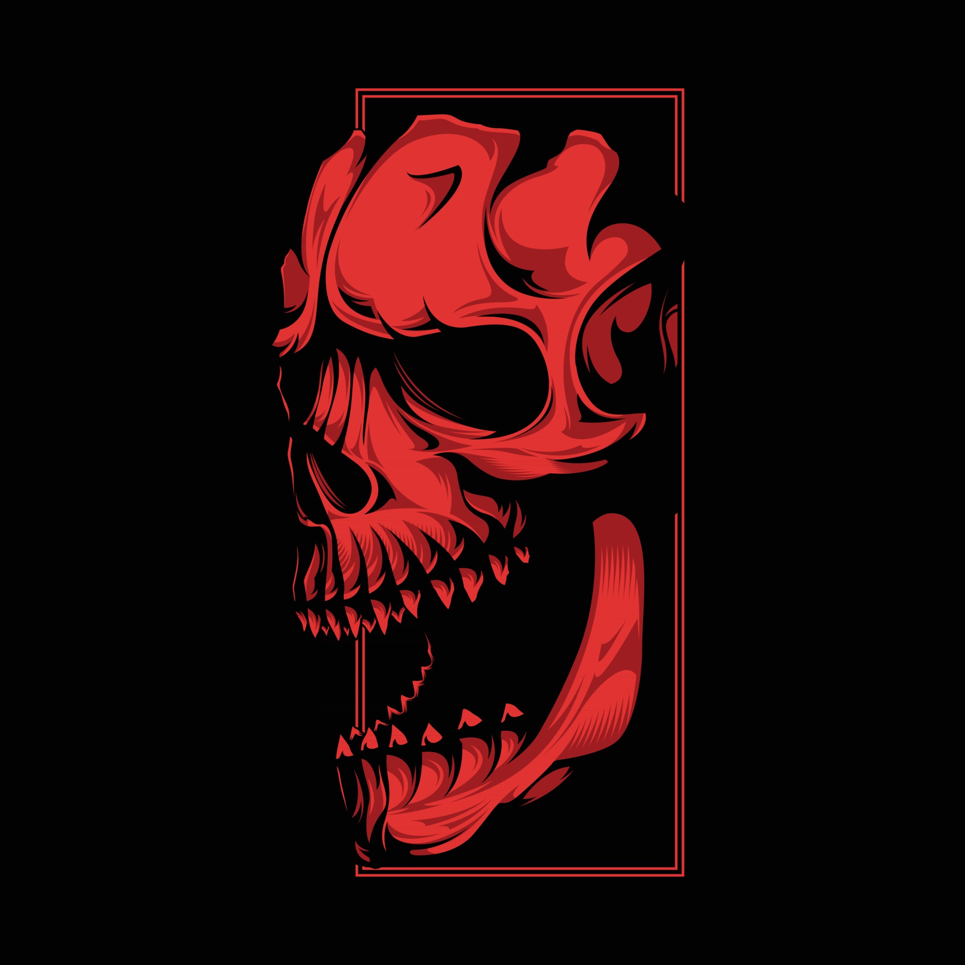 Red Skull Vector Art, and Graphics for Download