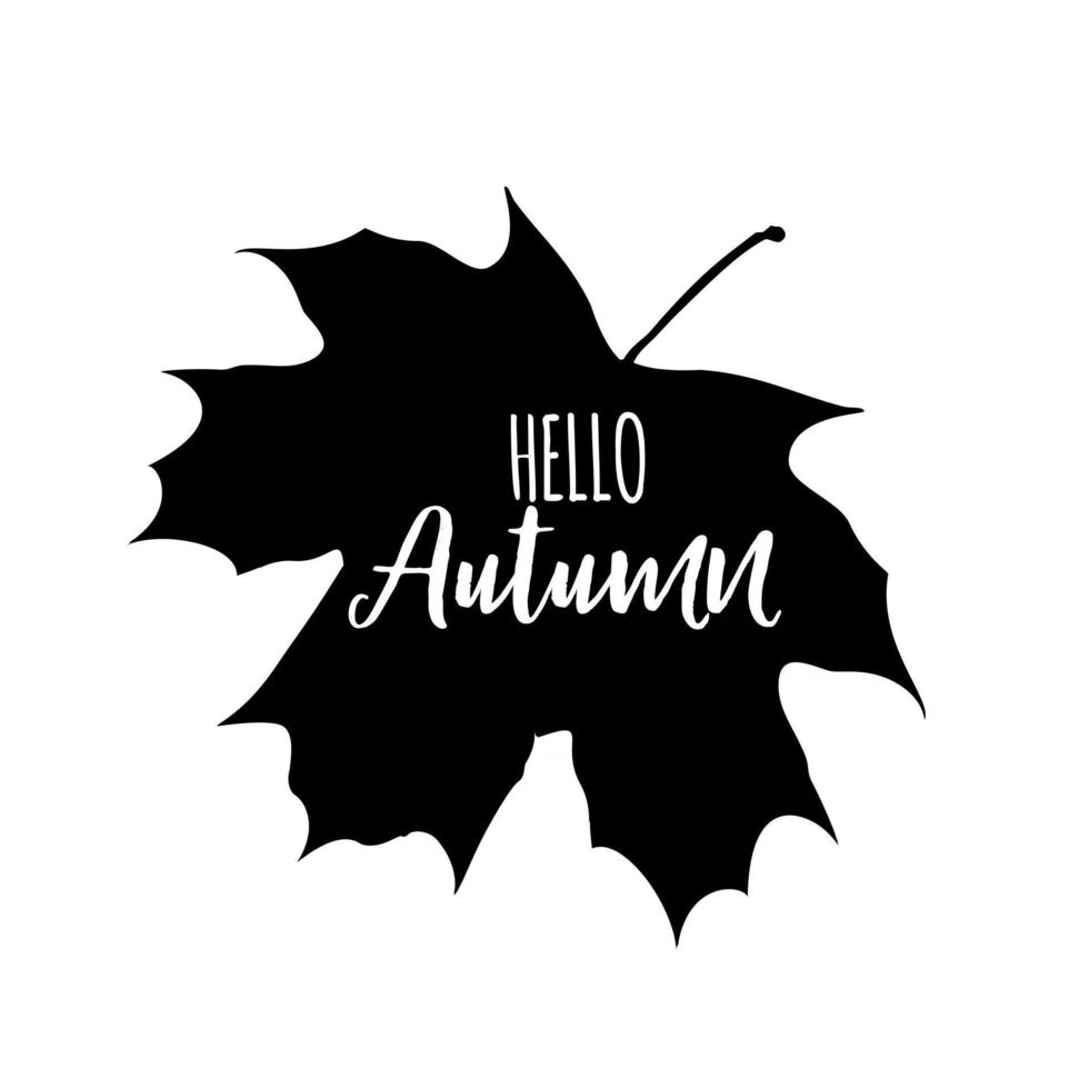 Shiny Hello Autumn Natural Leaves Background. Vector Illustration