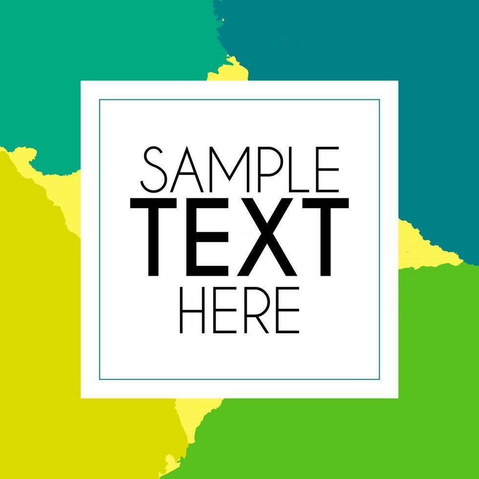 Brush strokes and white frame template background. Vector Illustration