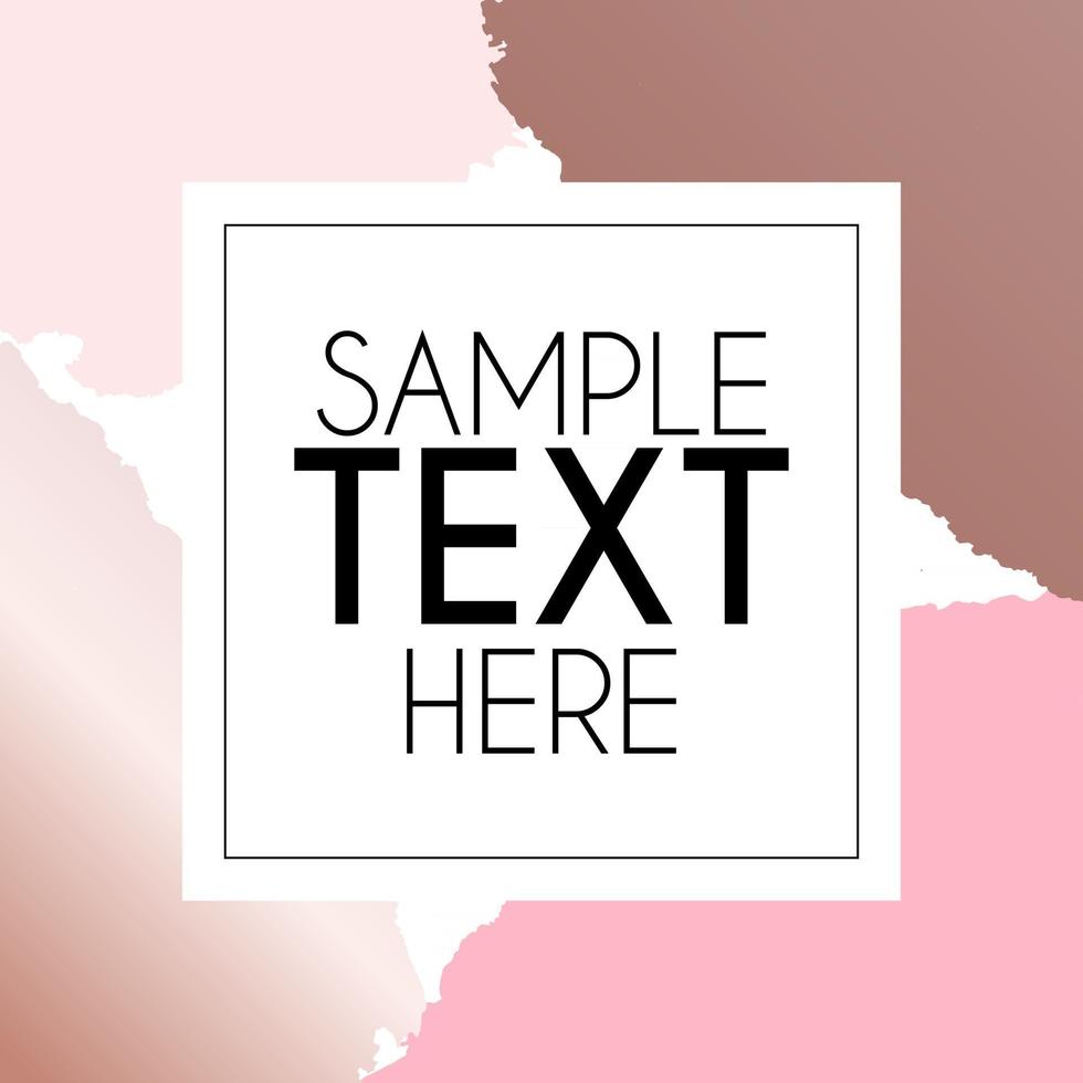Brush strokes and white frame template background. Vector Illustration
