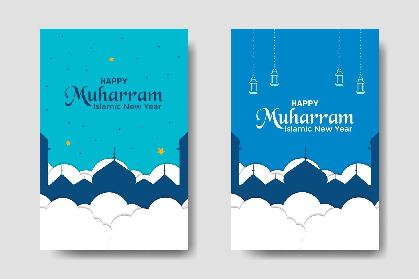 Happy Muharram Social Media Template vector