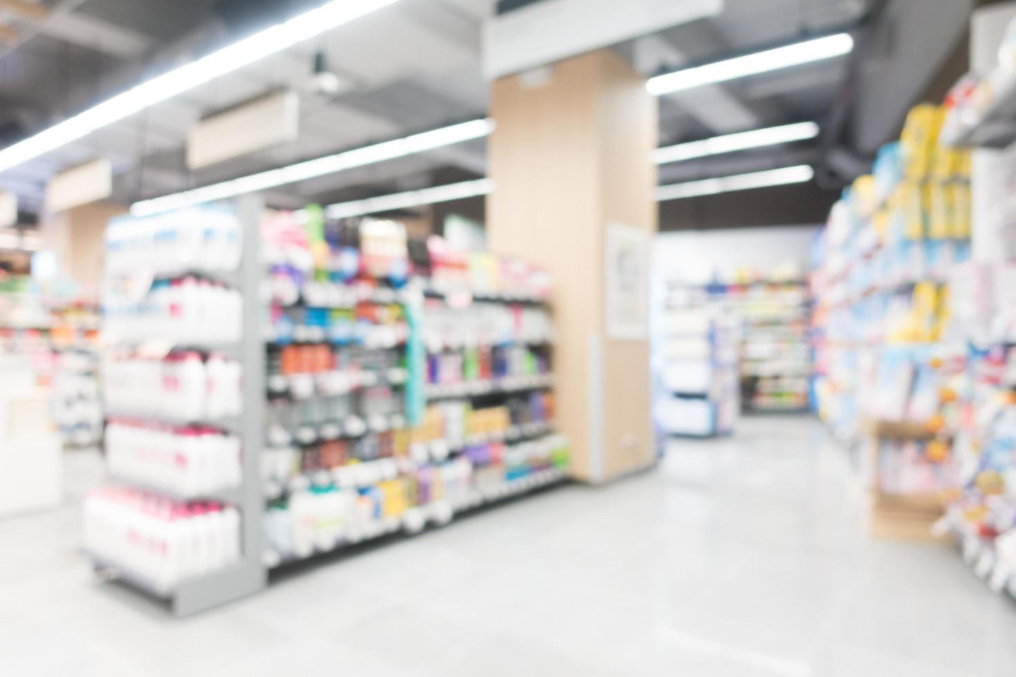 Abstract blur supermarket photo