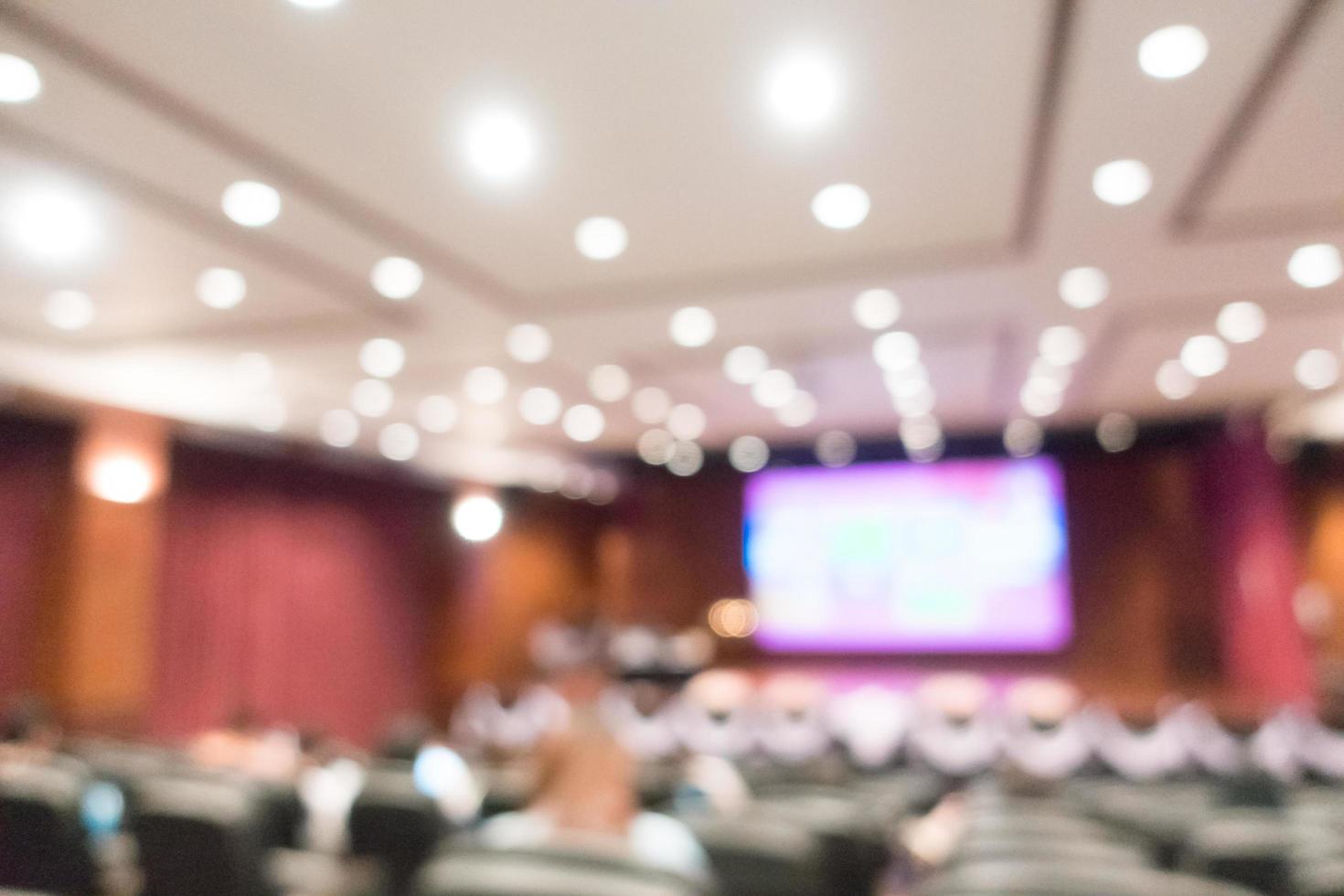 Salón de audiencias y conferencias borrosas foto